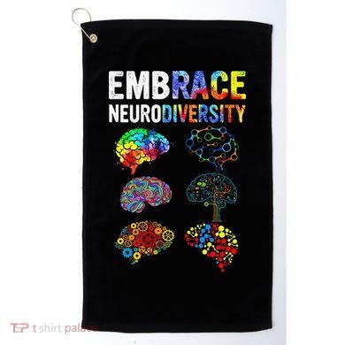 Embrace Rainbow puzzle Autism Infinity Awareness Golf Towel