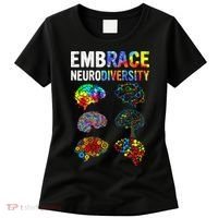 Embrace Rainbow puzzle Autism Infinity Awareness Women's T-Shirt thumb 0