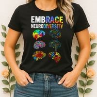 Embrace Rainbow puzzle Autism Infinity Awareness Women's T-Shirt thumb 2