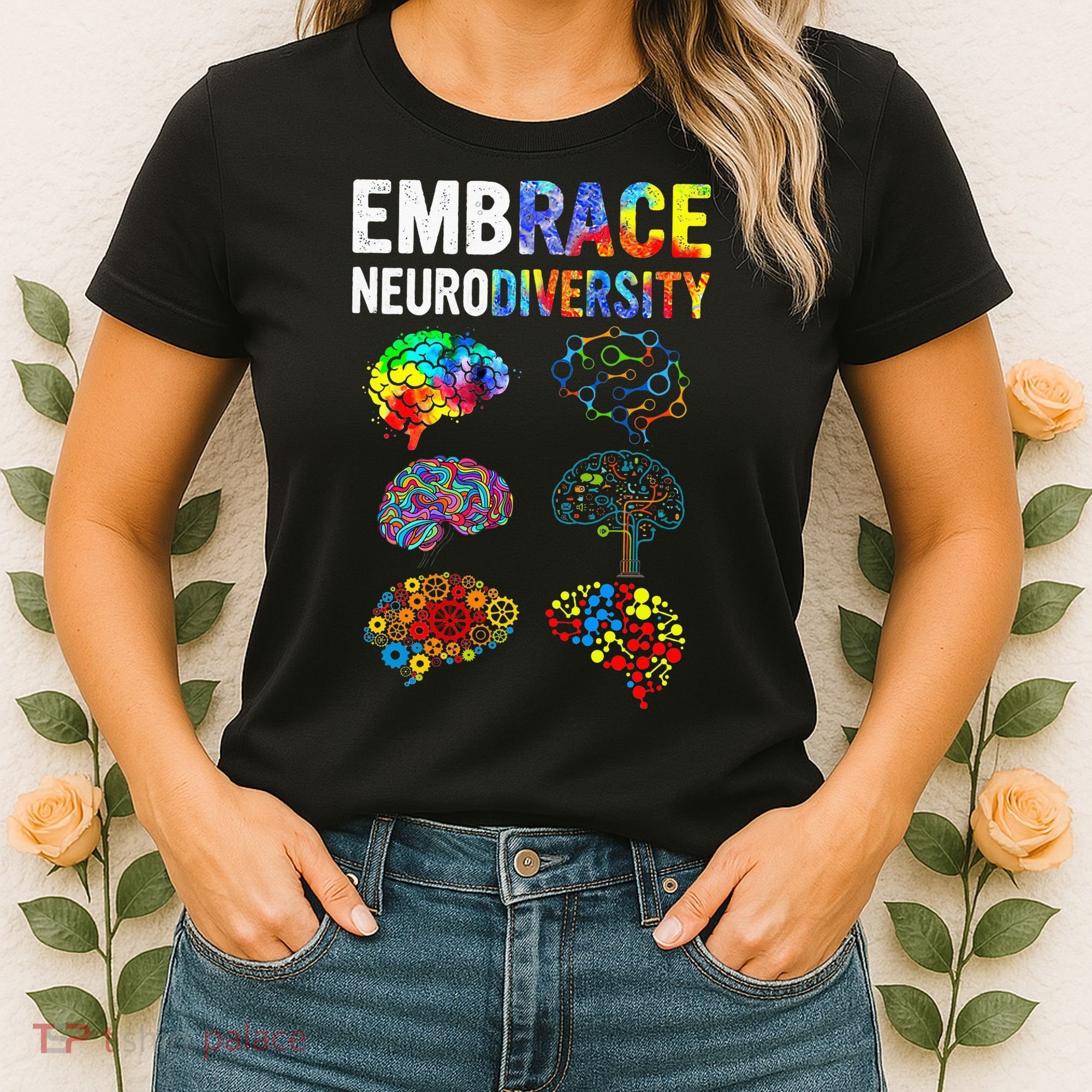 Embrace Rainbow puzzle Autism Infinity Awareness Women's T-Shirt