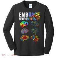 Embrace Rainbow puzzle Autism Infinity Awareness Kids Long Sleeve Shirt thumb 0