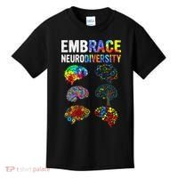 Embrace Rainbow puzzle Autism Infinity Awareness Kids T-Shirt thumb 0