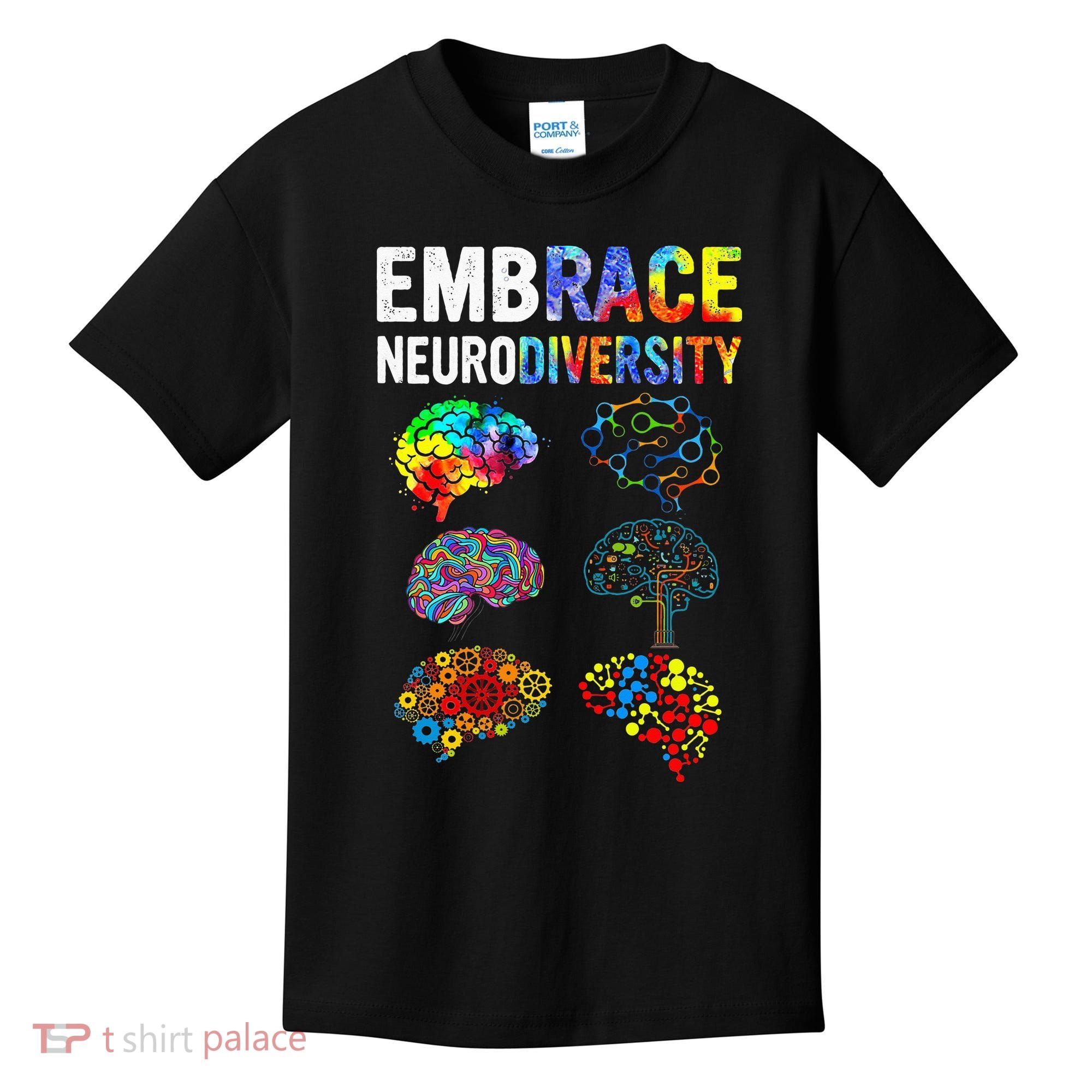 Embrace Rainbow puzzle Autism Infinity Awareness Kids T-Shirt