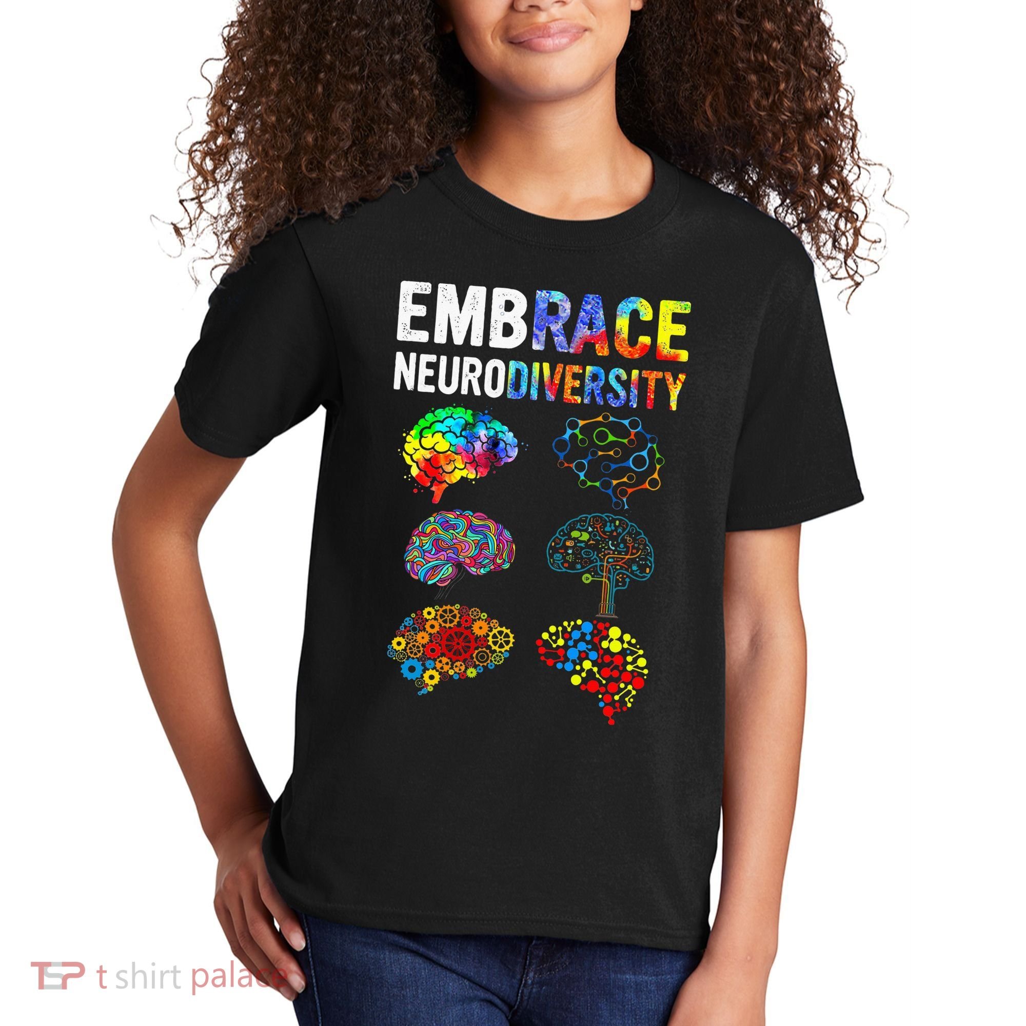Embrace Rainbow puzzle Autism Infinity Awareness Kids T-Shirt