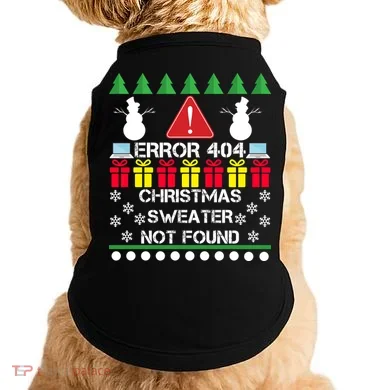 ERROR 404 Christmas Sweater Not Found Doggie Tank