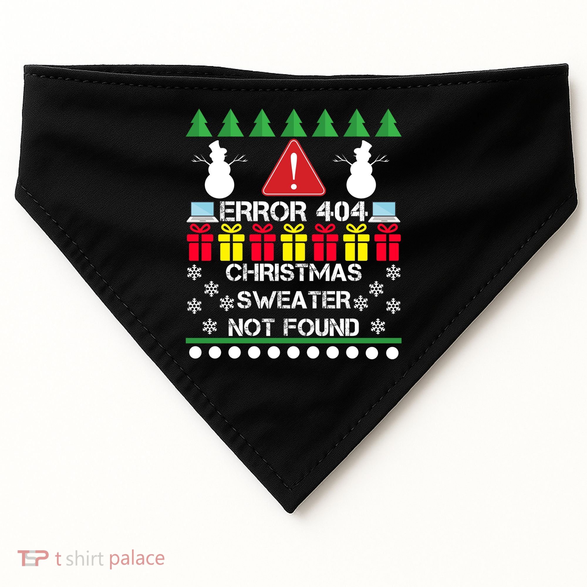 ERROR 404 Christmas Sweater Not Found USA-Made Doggie Bandana