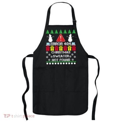 ERROR 404 Christmas Sweater Not Found Apron