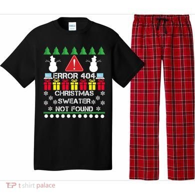 ERROR 404 Christmas Sweater Not Found Pajama Set