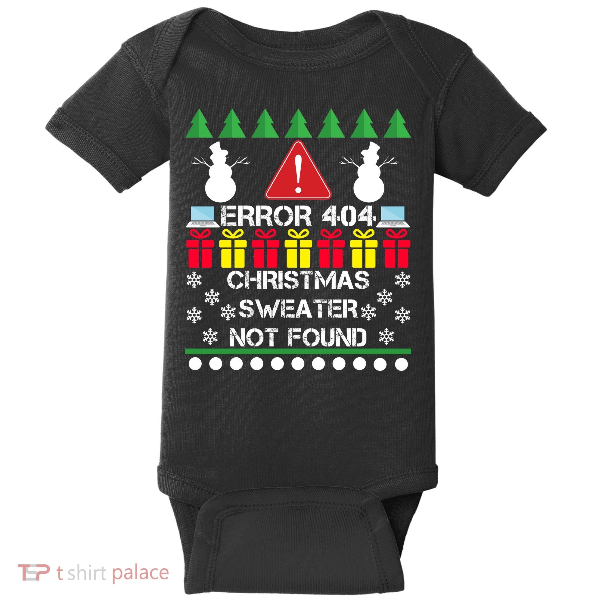 ERROR 404 Christmas Sweater Not Found Baby Bodysuit