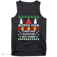 ERROR 404 Christmas Sweater Not Found Tank Top thumb 0