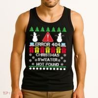 ERROR 404 Christmas Sweater Not Found Tank Top thumb 3