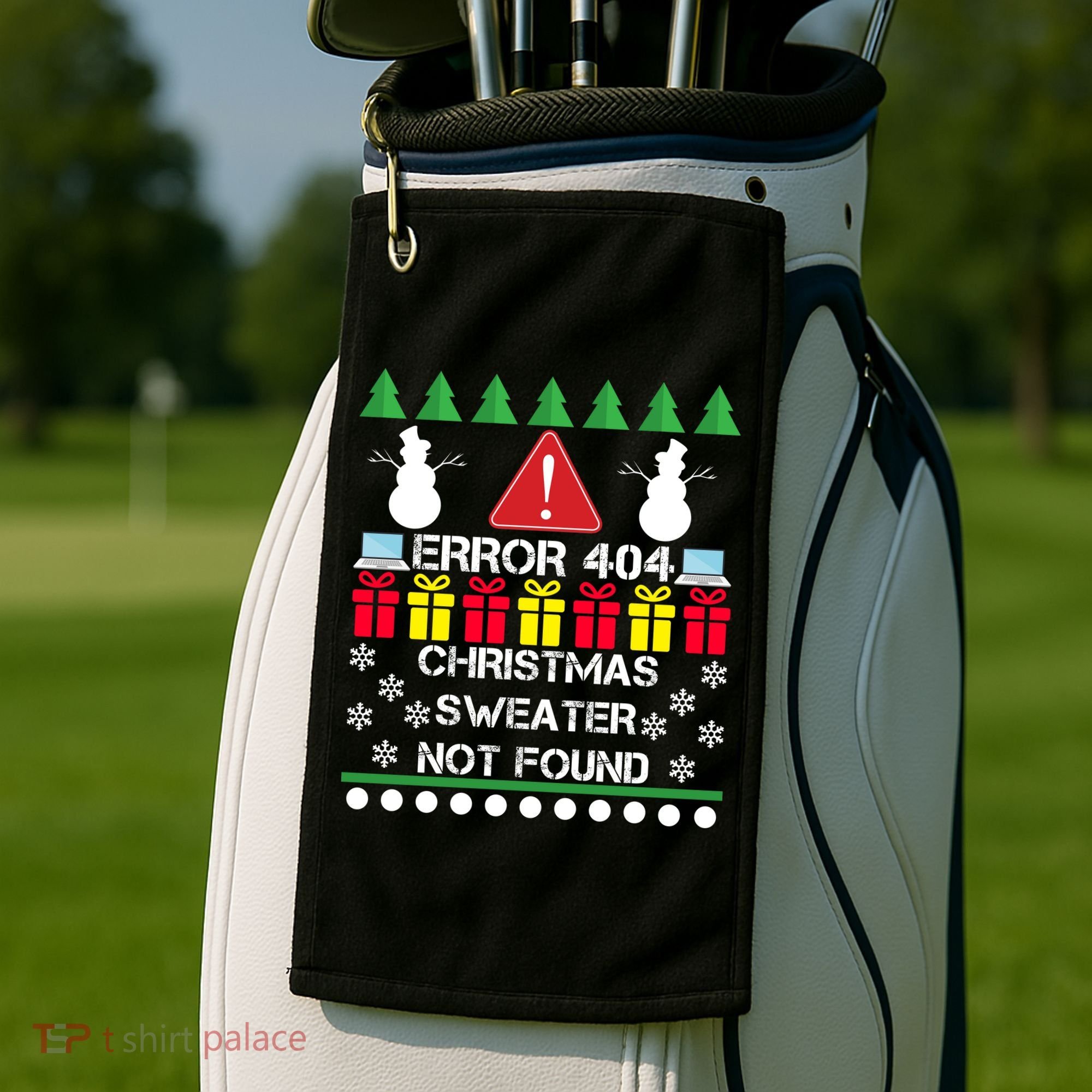ERROR 404 Christmas Sweater Not Found Golf Towel