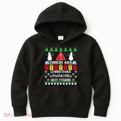 ERROR 404 Christmas Sweater Not Found Kids Hoodie