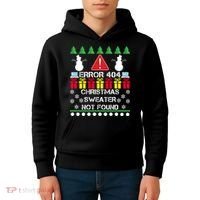 ERROR 404 Christmas Sweater Not Found Kids Hoodie thumb 4