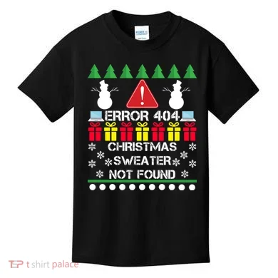 ERROR 404 Christmas Sweater Not Found Kids T-Shirt