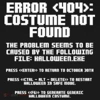 Error 404 Costume Not Found Funny Halloween Hoodie thumb 2