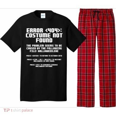 Error 404 Costume Not Found Funny Halloween Pajama Set