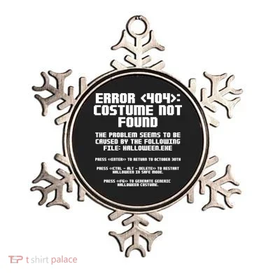 Error 404 Costume Not Found Funny Halloween Ornament
