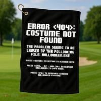 Error 404 Costume Not Found Funny Halloween Golf Towel thumb 1