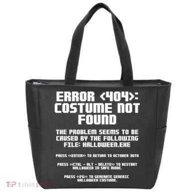 Error 404 Costume Not Found Funny Halloween Tote Bag