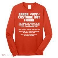 Error 404 Costume Not Found Funny Halloween Long Sleeve Shirt thumb 0