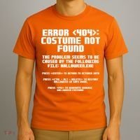 Error 404 Costume Not Found Funny Halloween T-Shirt thumb 3