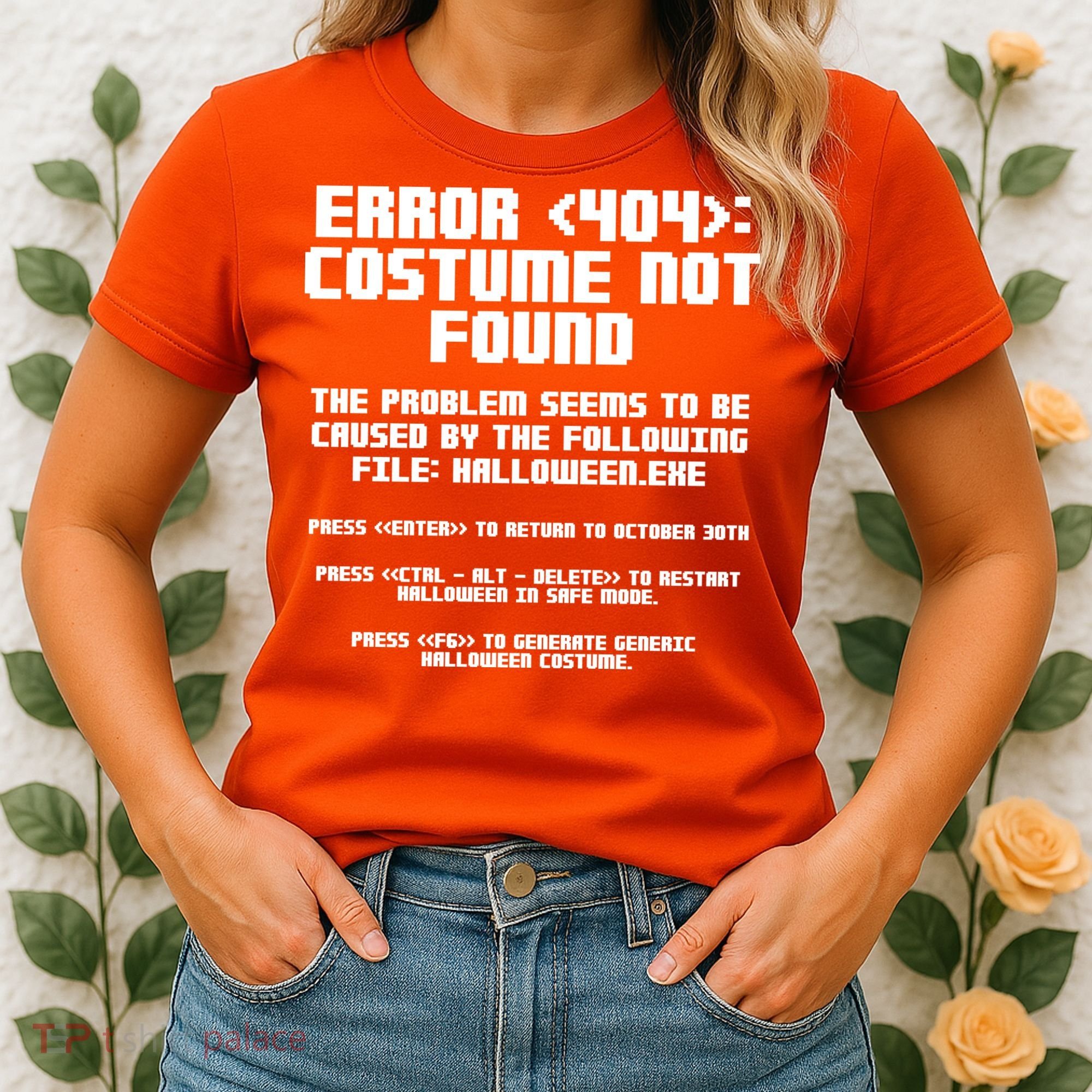 Error 404 Costume Not Found Funny Halloween Women's T-Shirt