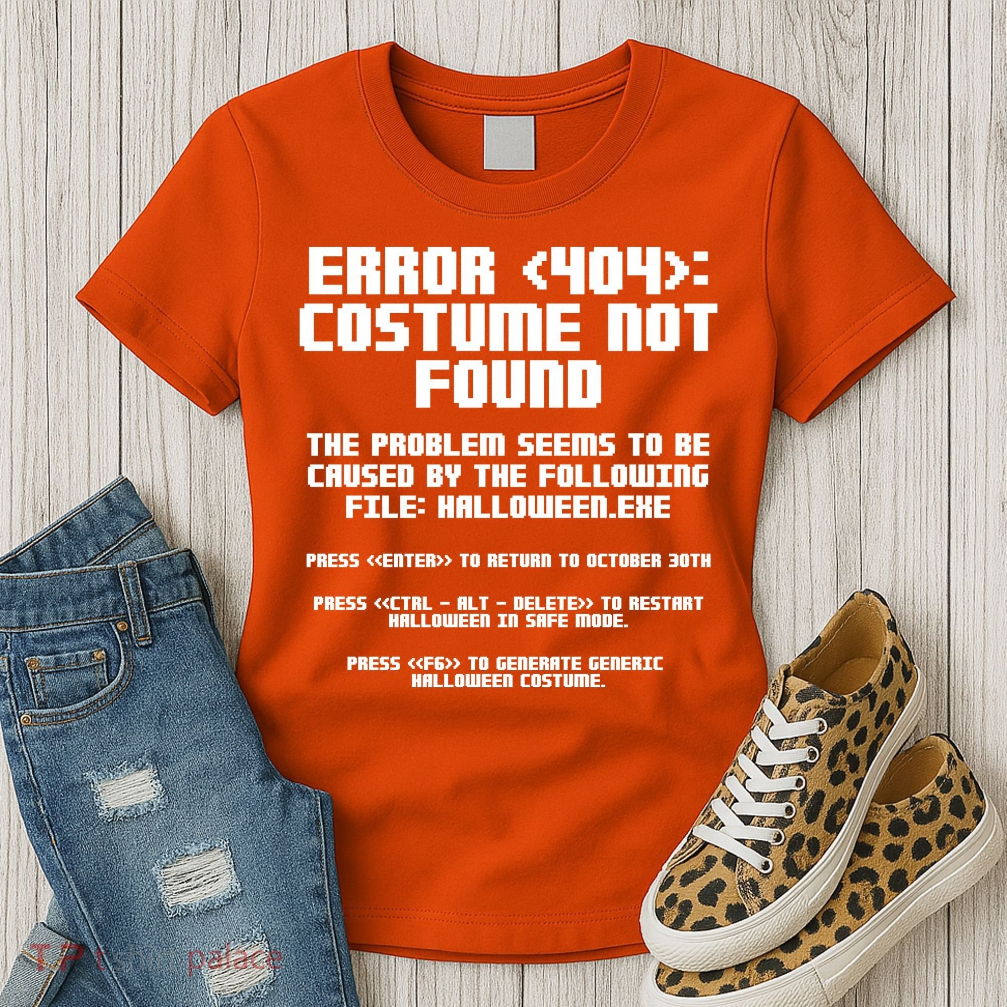 Error 404 Costume Not Found Funny Halloween Women's T-Shirt