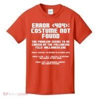 Error 404 Costume Not Found Funny Halloween Kids T-Shirt thumb 0