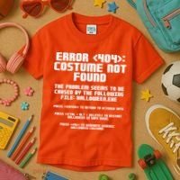 Error 404 Costume Not Found Funny Halloween Kids T-Shirt thumb 3