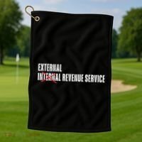 External Revenue Service Trump Maga Taxes Golf Towel thumb 1