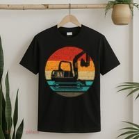 Excavator Retro Style Vintage T-Shirt thumb 2