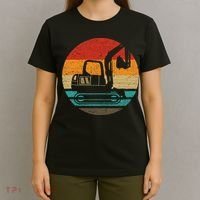 Excavator Retro Style Vintage T-Shirt thumb 4