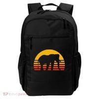 Elephant Retro Sunset Elephant Gift Backpack thumb 0