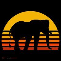 Elephant Retro Sunset Elephant Gift Coffee Mug thumb 5