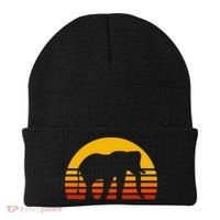 Elephant Retro Sunset Elephant Gift Beanie thumb 0