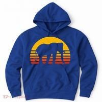 Elephant Retro Sunset Elephant Gift Hoodie thumb 0