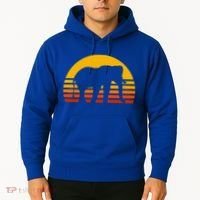 Elephant Retro Sunset Elephant Gift Hoodie thumb 2