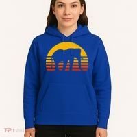 Elephant Retro Sunset Elephant Gift Hoodie thumb 5