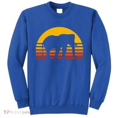 Elephant Retro Sunset Elephant Gift Sweatshirt