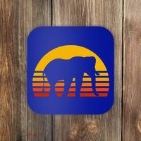 Elephant Retro Sunset Elephant Gift Coaster thumb 0