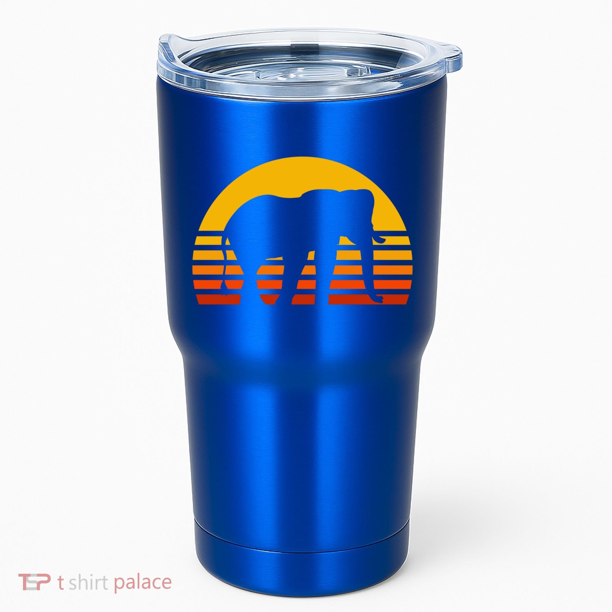 Elephant Retro Sunset Elephant Gift Tumbler