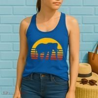 Elephant Retro Sunset Elephant Gift Women's Tank Top thumb 2