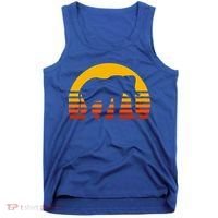 Elephant Retro Sunset Elephant Gift Tank Top thumb 0