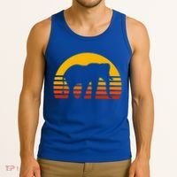 Elephant Retro Sunset Elephant Gift Tank Top thumb 3