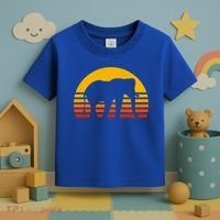 Elephant Retro Sunset Elephant Gift Toddler T-Shirt thumb 3