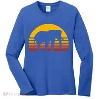 Elephant Retro Sunset Elephant Gift Women's Long Sleeve Shirt thumb 0
