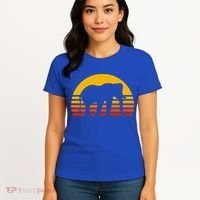 Elephant Retro Sunset Elephant Gift Women's T-Shirt thumb 4