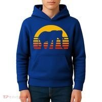 Elephant Retro Sunset Elephant Gift Kids Hoodie thumb 4