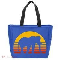 Elephant Retro Sunset Elephant Gift Tote Bag thumb 0